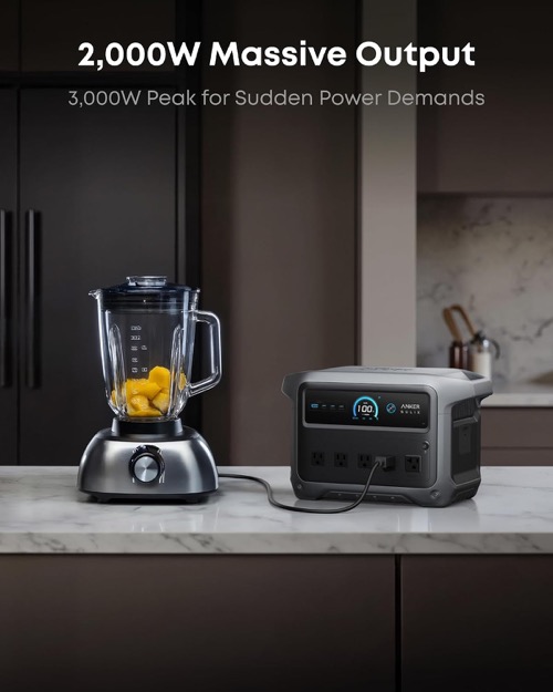 Anker SOLIX C1000 Gen2 + 100W kit charging devices in a real-world off-grid setup