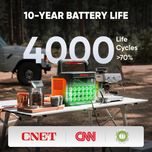 Jackery Solar Generator 1000 v2 kit charging devices in a real-world off-grid setup