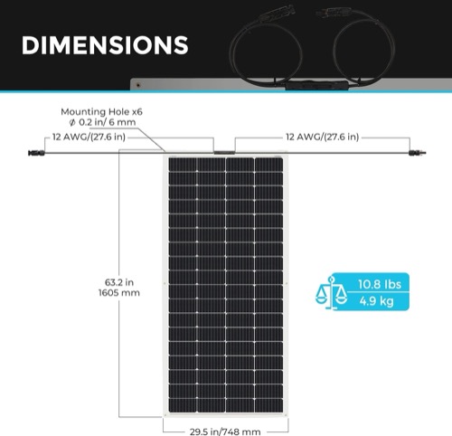 Renogy 200W Flexible Solar Panel deployed on its stand angled toward the sun