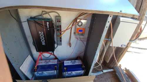 Battle Born batteries installed with inverter and solar equipment