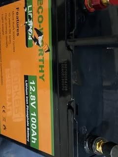 ECO-WORTHY 100Ah Bluetooth battery photographed by an Amazon customer