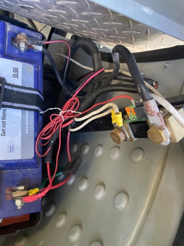 Battle Born BB10012 installed inside a vehicle compartment