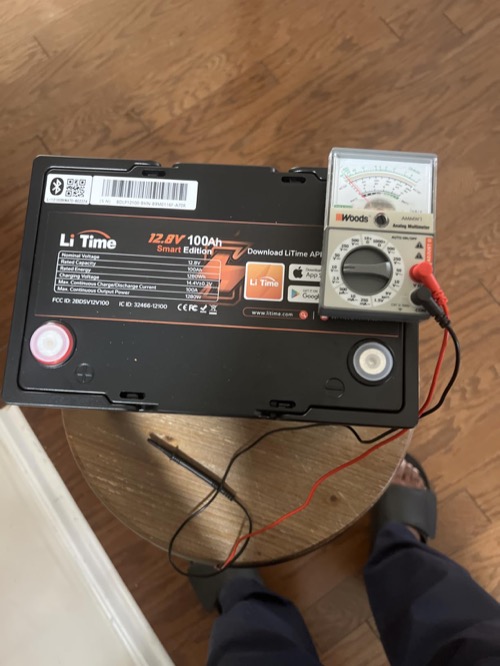 LiTime Group 24 self-heating battery photographed by a customer