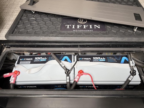 Vatrer 100Ah heated battery beside customer equipment