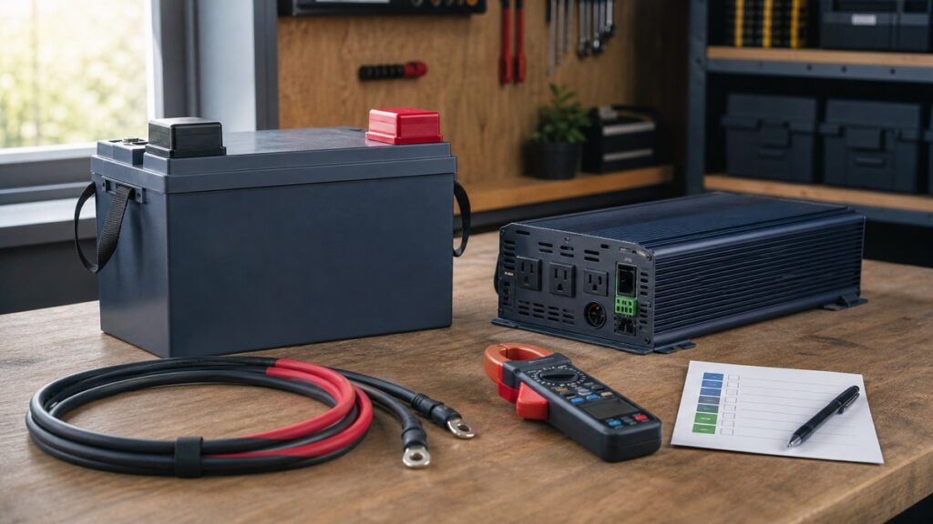LiFePO4 battery and inverter sizing workspace