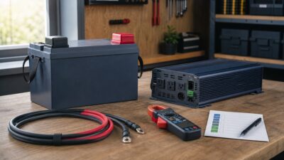 LiFePO4 battery and inverter sizing workspace