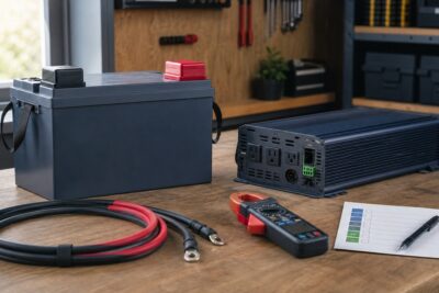LiFePO4 battery and inverter sizing workspace