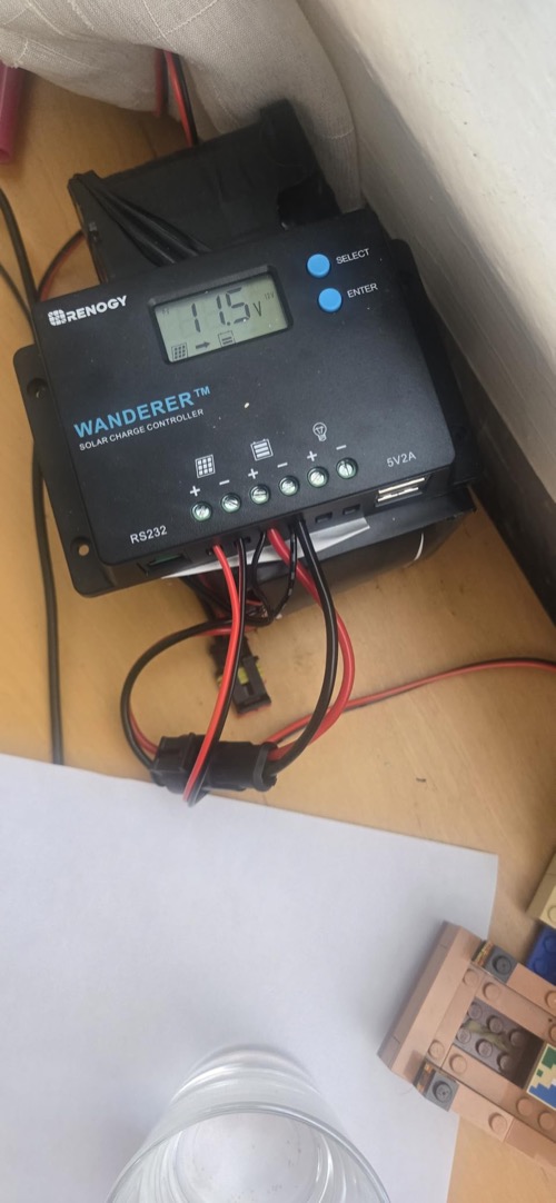 Customer-submitted photo of Renogy Wanderer 10A from an Amazon review