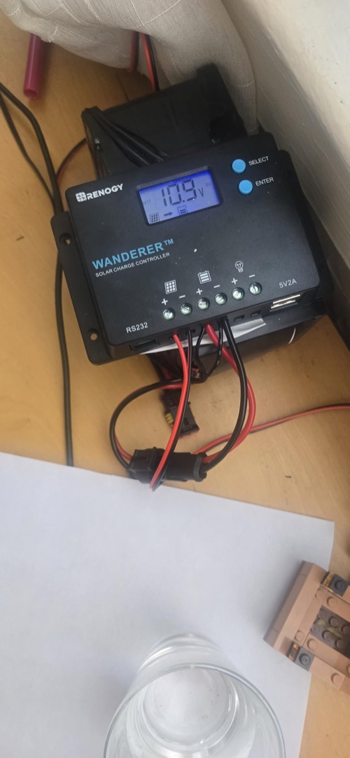 Customer-submitted photo of Renogy Wanderer 10A from an Amazon review
