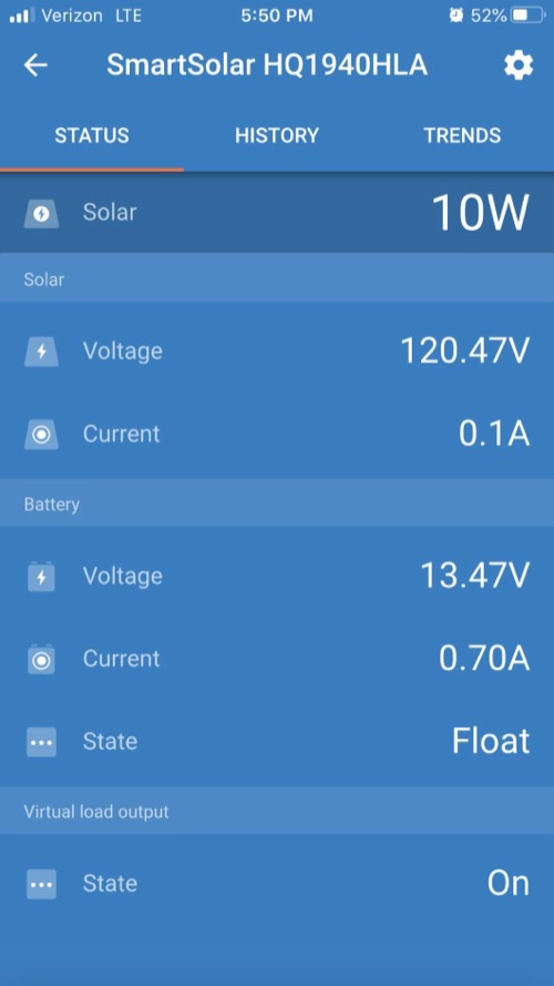 Customer-submitted photo of Victron Energy SmartSolar 150/35 from an Amazon review