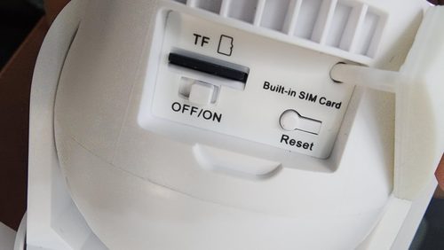 Customer close-up of Armorcope CQ1S-W controls and built-in SIM label